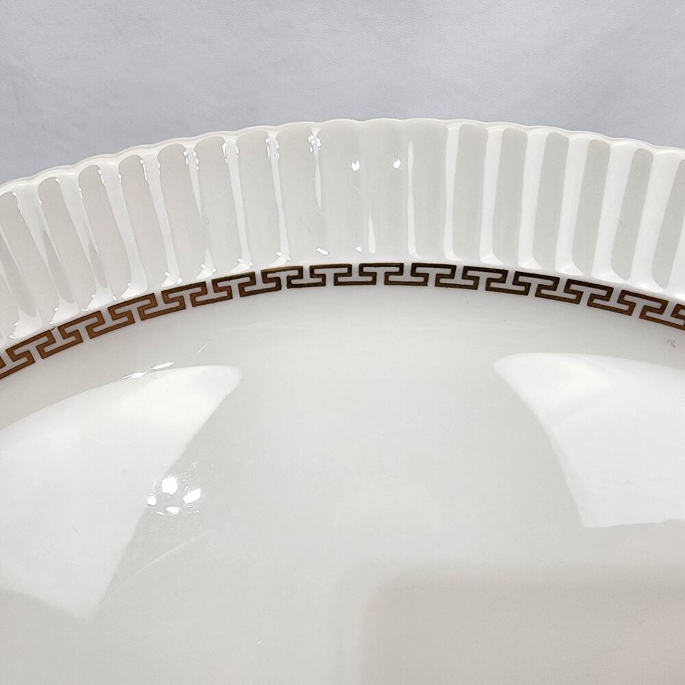 Lenox China Cretan 0-316 Small Oval 13" x 10" Serving Platter Gold Grecian Trim - Picture 2 of 6
